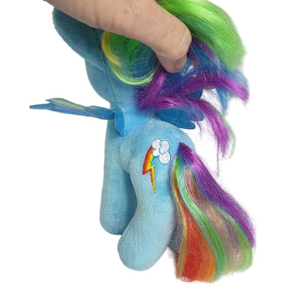Ty My Little Pony Rainbow Dash Plush Toy 7.5" Stuffed Animal MLP 2015 Embroider - Picture 2 of 6